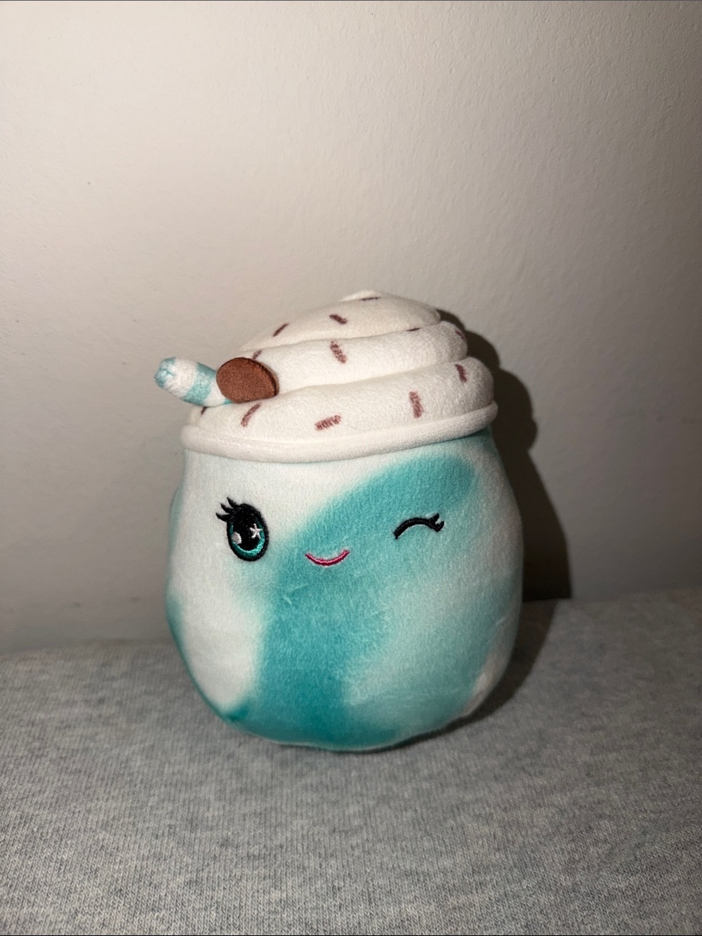 Winking Blue Cup Squishmallow